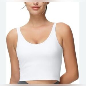 Women's White Padded Tank Top NWOT